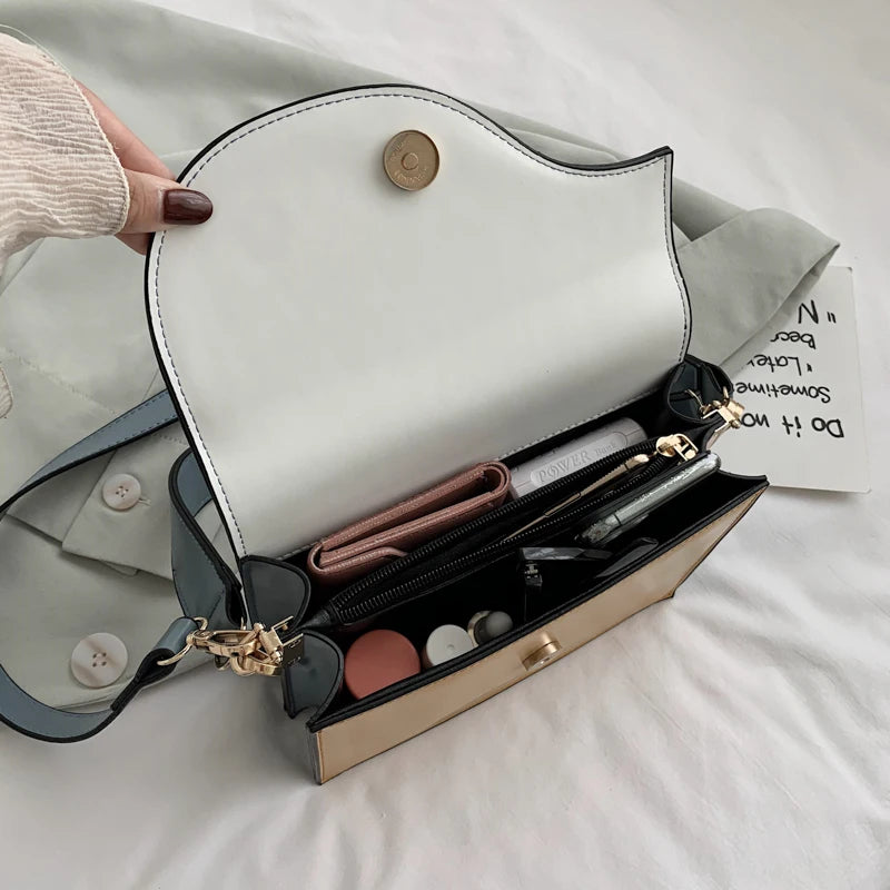 Women Candy Leather Messenger Crossbody Bag