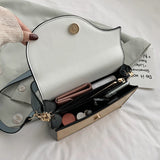 Women Candy Leather Messenger Crossbody Bag