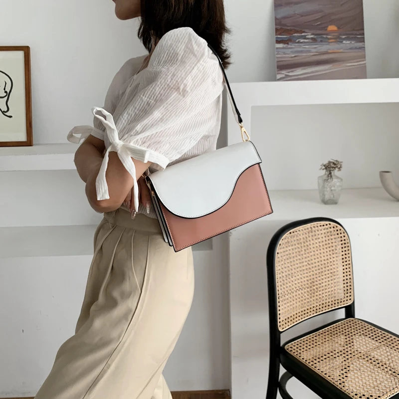 Women Candy Leather Messenger Crossbody Bag