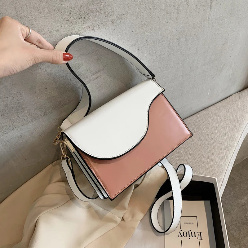 Women Candy Leather Messenger Crossbody Bag