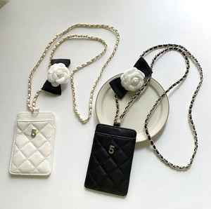 Crossbody Phone Bag Women Small Shoulder Leather Chain Flower