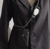 Crossbody Phone Bag Women Small Shoulder Leather Chain Flower