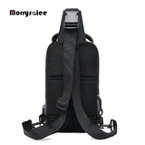 Men USB Charging Chest Pack Waterproof Shoulder Bag 2022 New
