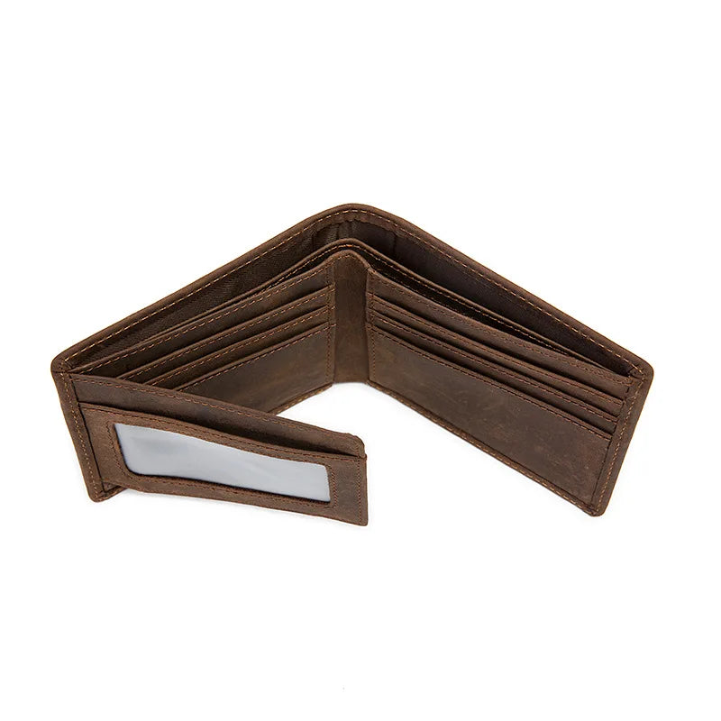 Crossten Genuine Leather Men Wallet Vintage Cowboy Style