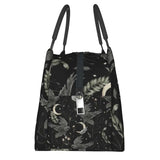 Crow Moon Insulated Lunch Bag for Women Portable Halloween Witch Thermal Cooler