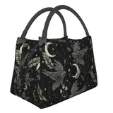 Crow Moon Insulated Lunch Bag for Women Portable Halloween Witch Thermal Cooler