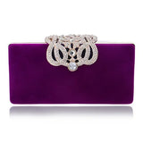 Crown Rhinestones Evening Bag Diamonds Clutch Wallet with Shoulder Chain