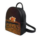 Hawaiian Flower Frangipani Mini Backpack Polynesian Tribal Print