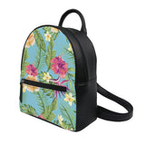 Hawaii Floral Mini Shoulder Bag for Women, Small PU Leather Backpack