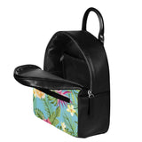 Hawaii Floral Mini Shoulder Bag for Women, Small PU Leather Backpack