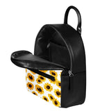 Cumagical High Arrival Sunflower Leather Backpack Small Mini Shoulder Bag