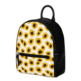 Cumagical High Arrival Sunflower Leather Backpack Small Mini Shoulder Bag