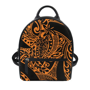 Mini Pu Leather Backpack Polynesian Tribal Print