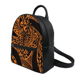 Mini Pu Leather Backpack Polynesian Tribal Print