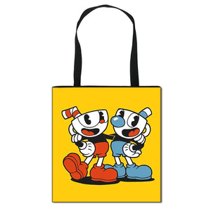 Cuphead Mugman Women Handbag Teen Girl Shoulder Bag for Travel
