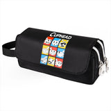 Cuphead Mugman Print Pencil Case Large Capacity Storage Bag