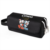 Cuphead Mugman Print Pencil Case Large Capacity Storage Bag