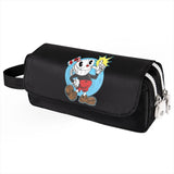 Cuphead Mugman Print Pencil Case Large Capacity Storage Bag