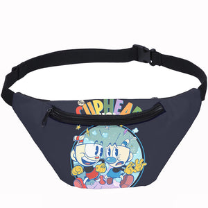 Cuphead Waist Bag Casual Sport Fanny Pack Unisex Shoulder Crossbody Belt Bag