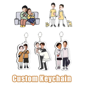 Acrylic Lover Photo Keychain Boyfriend Girlfriend Pendant Accessories