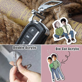 Acrylic Lover Photo Keychain Boyfriend Girlfriend Pendant Accessories