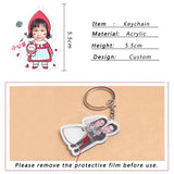 Acrylic Lover Photo Keychain Boyfriend Girlfriend Pendant Accessories