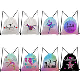 Girls Rhythmic Gymnastics Backpack Ballet Dancer Eco Shoe Bag
