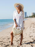Personalized Straw Tote Bag for Bride, Beach Bridal Shower Bag