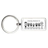 Family Photo Keychain Mom Dad Daughter Son Pet Trinket Backpack Accessories