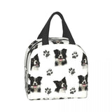 Border Collie Lunch Bag Insulated Cooler for Kids School Fresh Storage