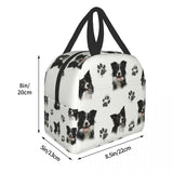 Border Collie Lunch Bag Insulated Cooler for Kids School Fresh Storage
