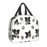 Border Collie Lunch Bag Insulated Cooler for Kids School Fresh Storage