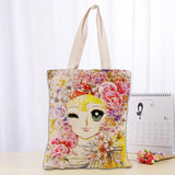 Candy Candy Tote Bag Cotton Cloth Shoulder Shopper Bag Eco Foldable Reusable