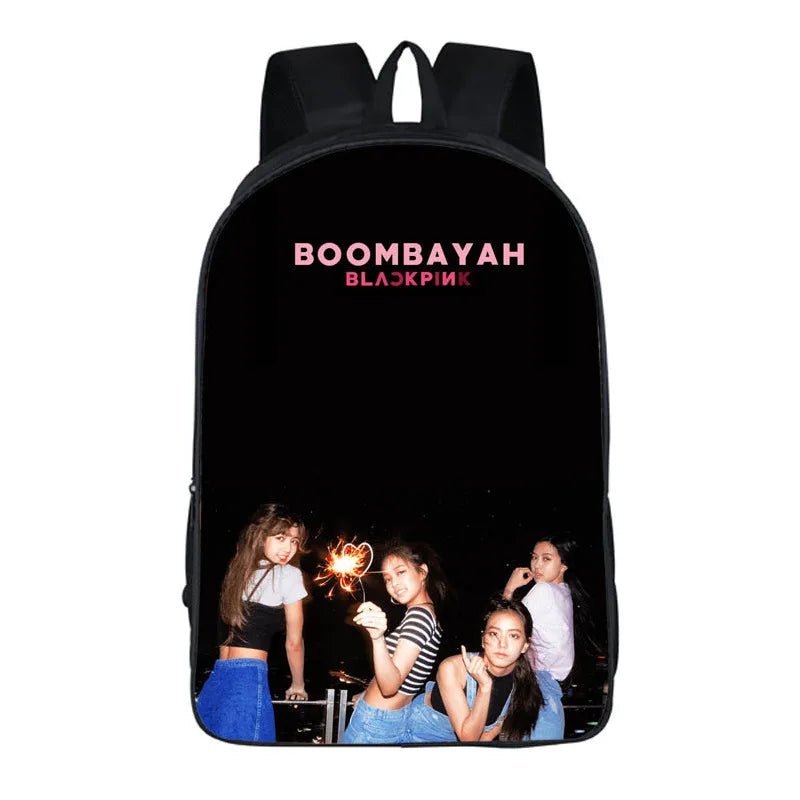 Pink Teenagers Girls Backpack Children Travel Backbag Headphone Port