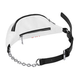 Unisex PU Chest Bag Hip Belt Fanny Pack Zipper Pouch Crossbody Waist Bag