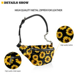 Unisex PU Chest Bag Hip Belt Fanny Pack Zipper Pouch Crossbody Waist Bag