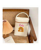 Embroidery Baby Diaper Bag for Mom Cotton Bear Mommy Bags Nappy Diapers