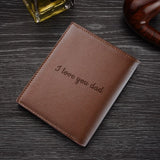 Engraved Photo RFID Wallet for Men, Personalized Gift for Him