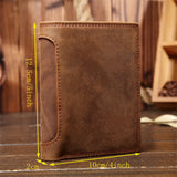 Engraved Men's Leather Wallet - Retro Multifunctional Wallet Gift