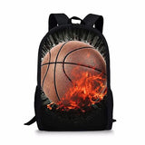 Fire Basketballs Kid's School Bag for Boys Big Capacity