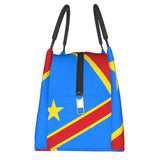Congo Kinshasa Flag Lunch Bag Insulated Cooler for Office Travel