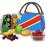 Congo Kinshasa Flag Lunch Bag Insulated Cooler for Office Travel