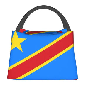 Congo Kinshasa Flag Lunch Bag Insulated Cooler for Office Travel