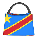 Congo Kinshasa Flag Lunch Bag Insulated Cooler for Office Travel