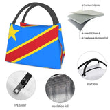 Congo Kinshasa Flag Lunch Bag Insulated Cooler for Office Travel