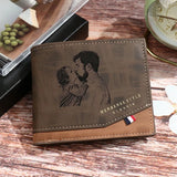 Personalized Photo Frosted Multi-card Wallet for Him