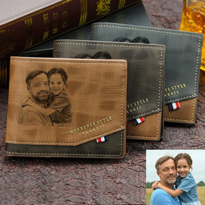 Personalized Photo Frosted Multi-card Wallet for Him