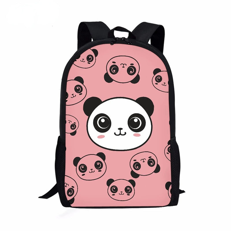 Kids 16 Inch School Bag Panda Pattern Lightweight Backpack