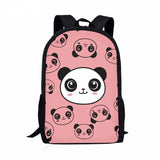 Kids 16 Inch School Bag Panda Pattern Lightweight Backpack