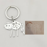 Kids Drawing Keychain Personalized Name Key Chain